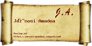 Jánosi Amadea névjegykártya